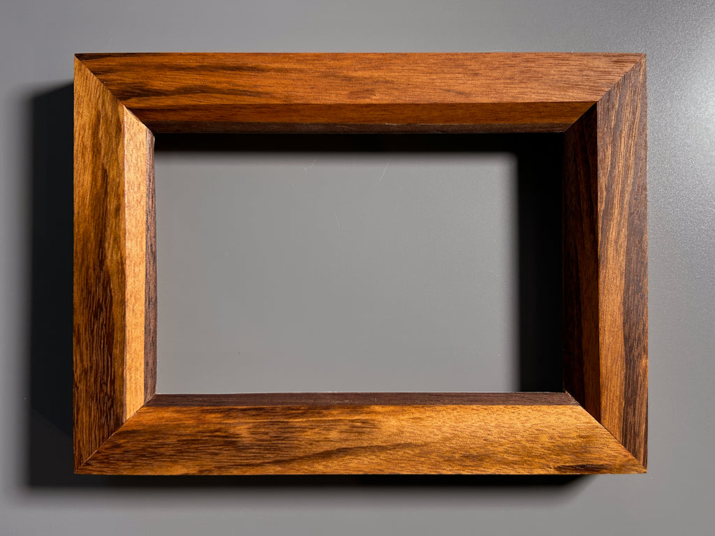 Sustainable exotic wood picture frame handmade in Europe 4x6 inches