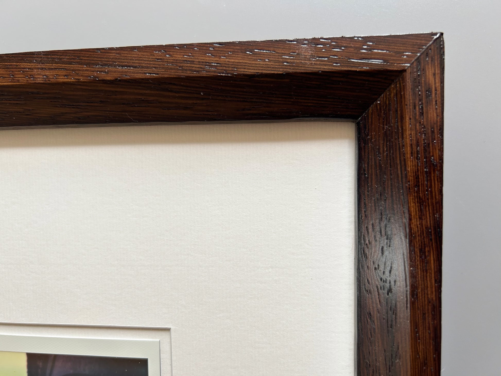 Viktorie - original impossible project (polaroid) photograph in custom Handmade Wenge wood frame