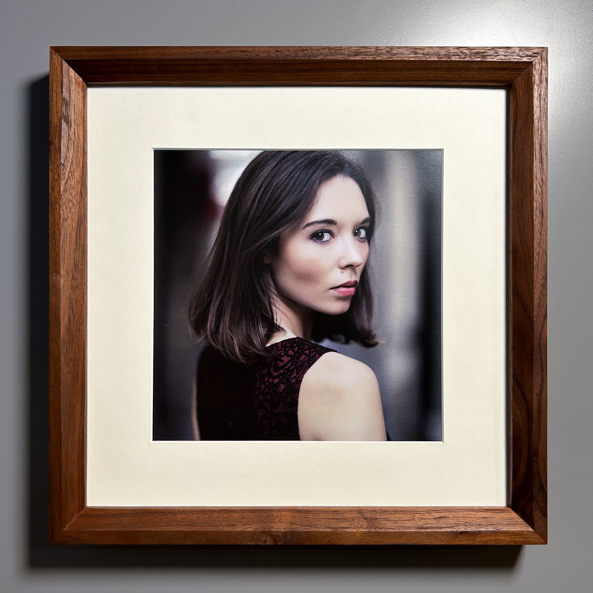 Handmade Walnut Wood Frame – 30x30 cm (12x12 inches)