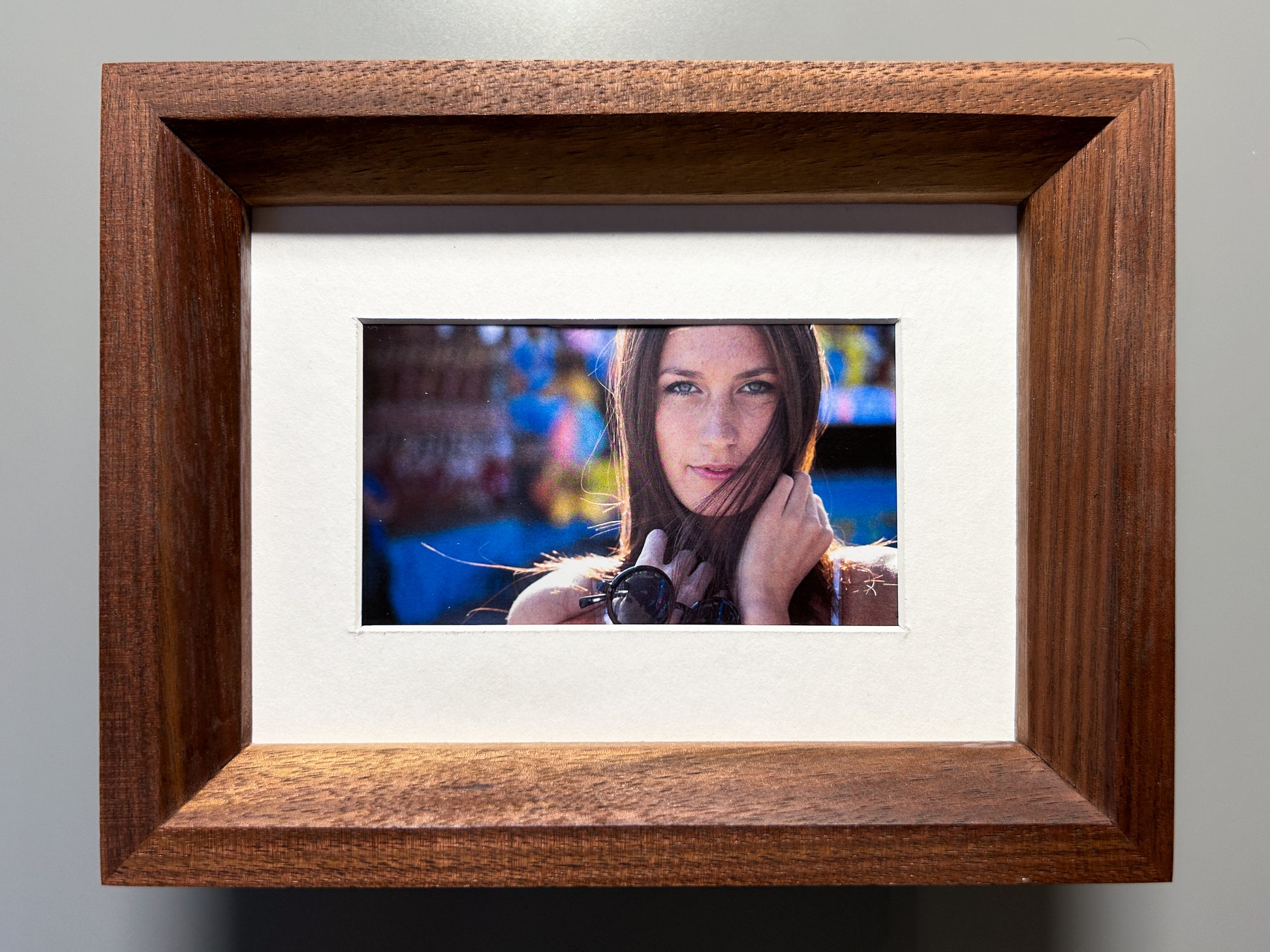 Walnut Picture Frame Handmade 5x7 inches