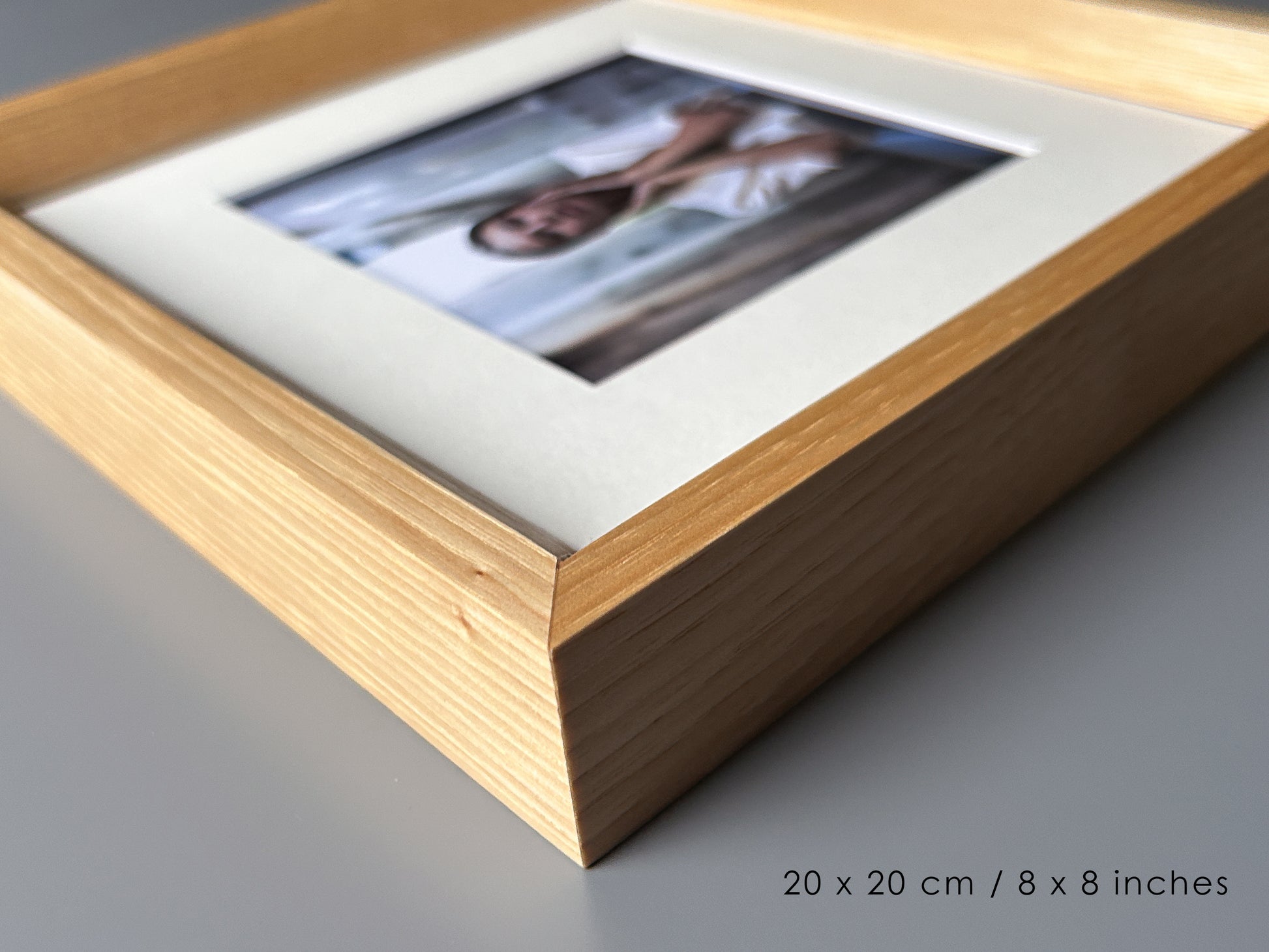 Handmade Solid White Oak Picture Frame - 20×20 cm (8x8 inches)