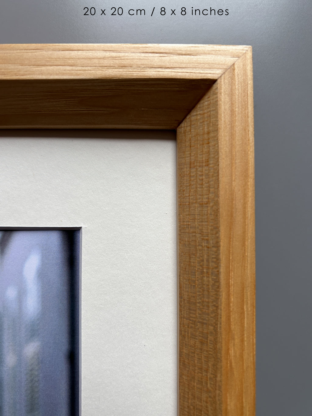 Handmade Solid White Oak Picture Frame - 20×20 cm (8x8 inches)
