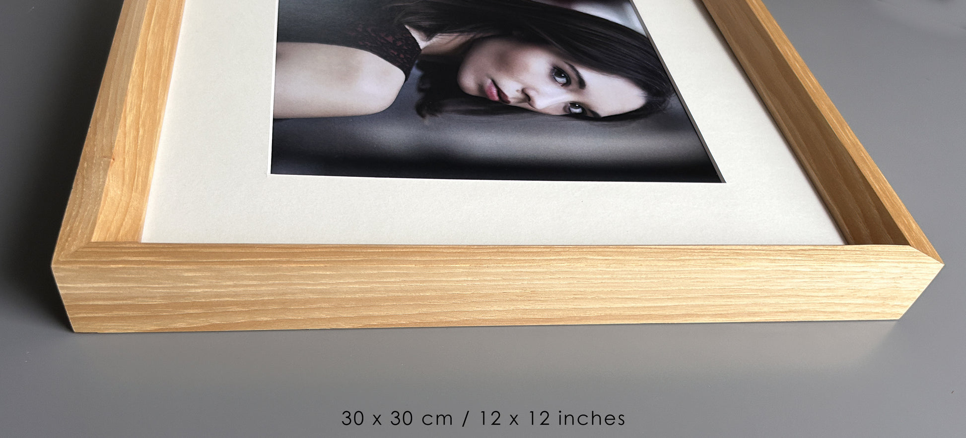 Handmade Solid White Oak Picture Frame - 30×30 cm (12x12 inches)