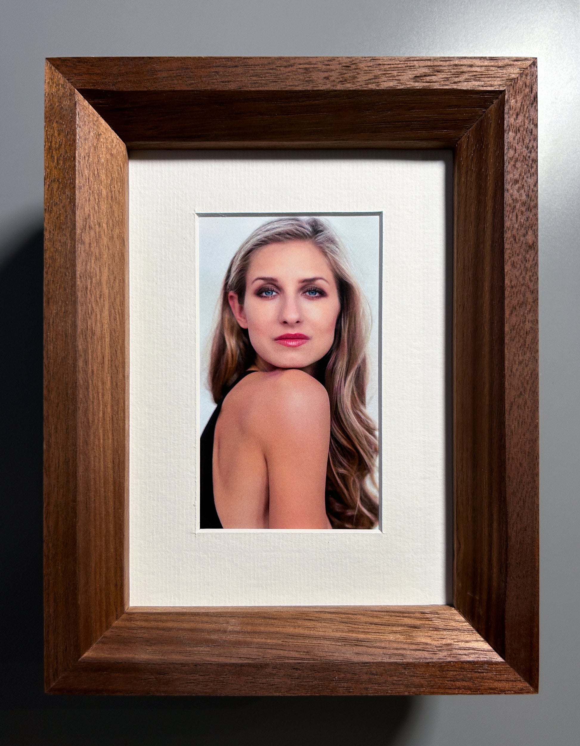 Wood Picture Frame Walnut Handmade 5x7 inches