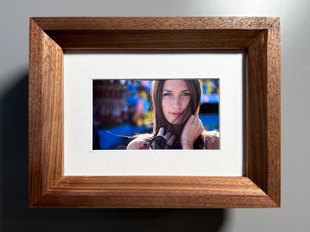 Wood Picture Frame Walnut Handmade 5x7 inches