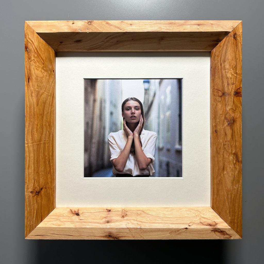 custom picture frame made in Europe Spalted maple 10x10 inches
