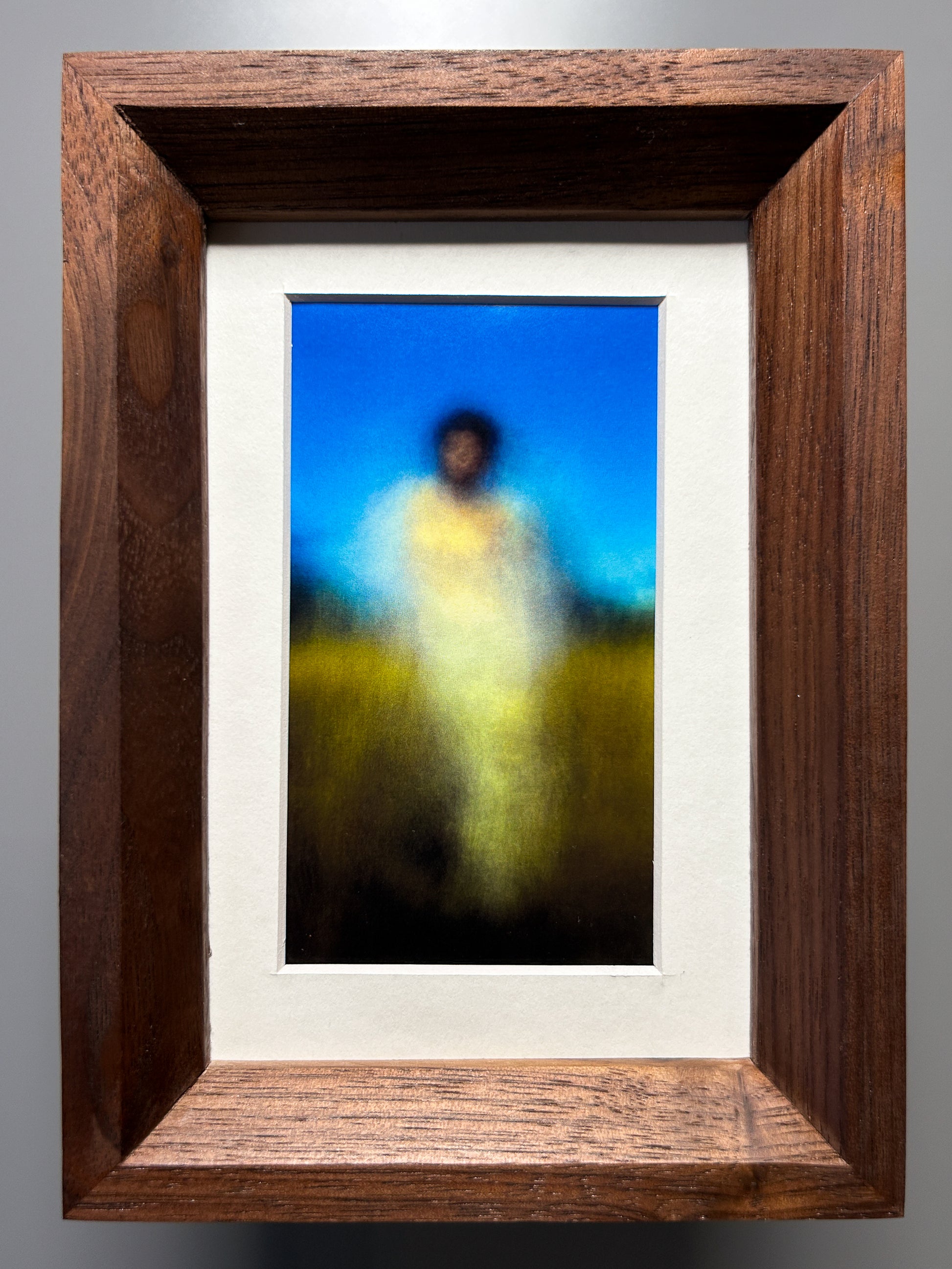 handmade wooden picture frame walnut 4x6 inches