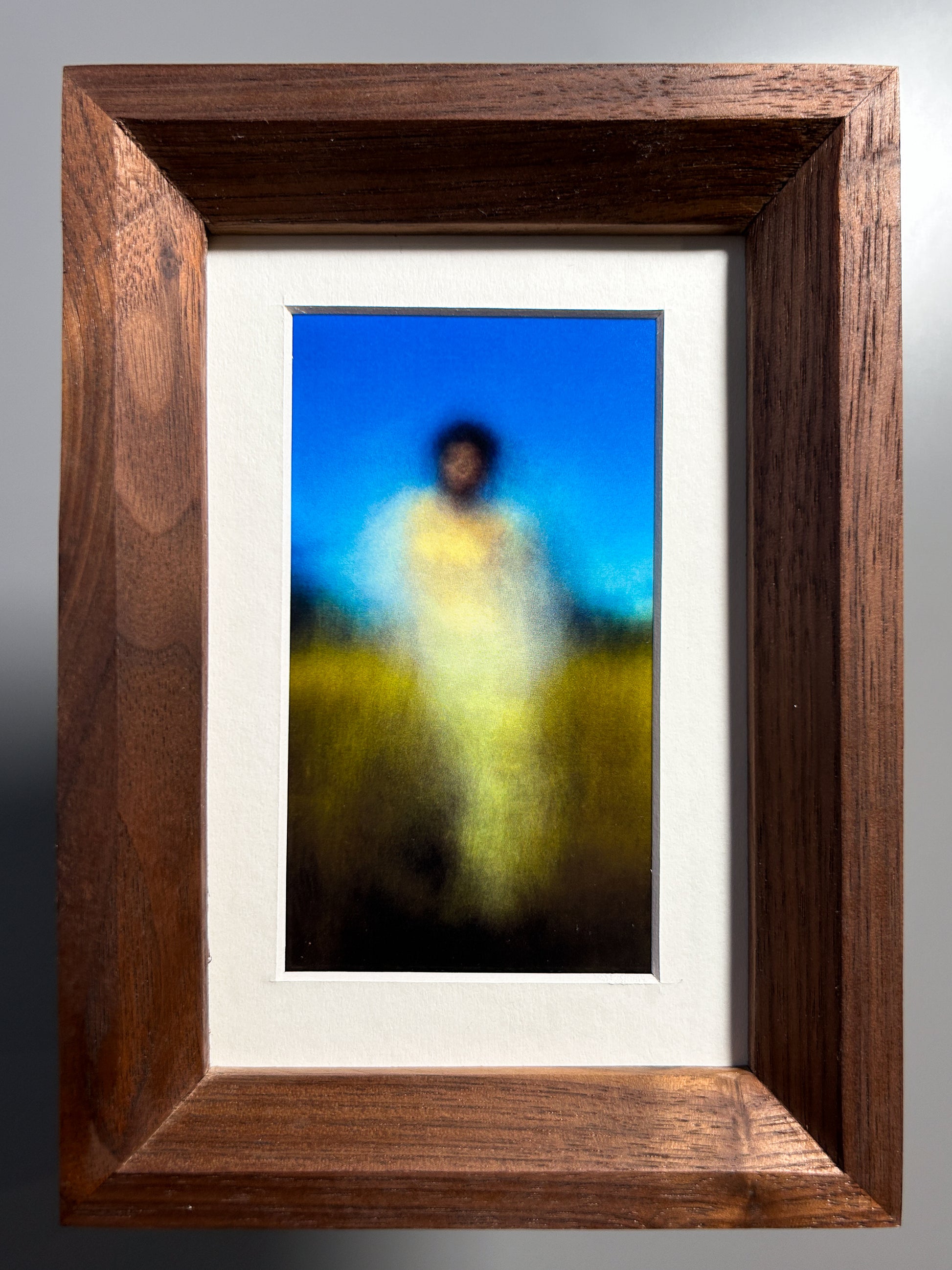 handmade wooden picture frame walnut 4x6 inches