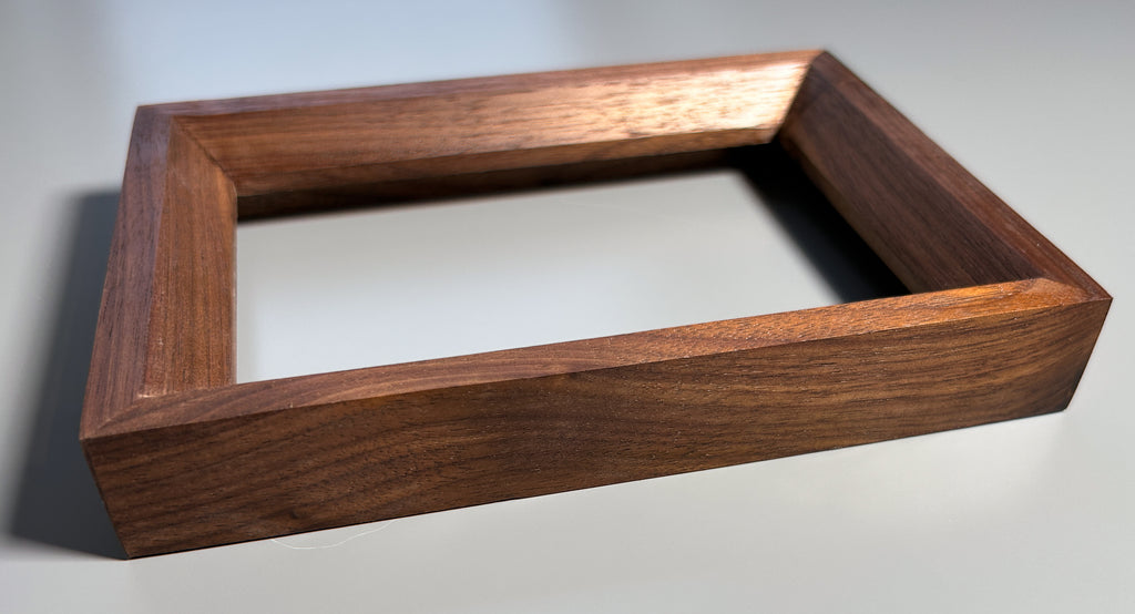 handmade wooden picture frame walnut 4x6 inches