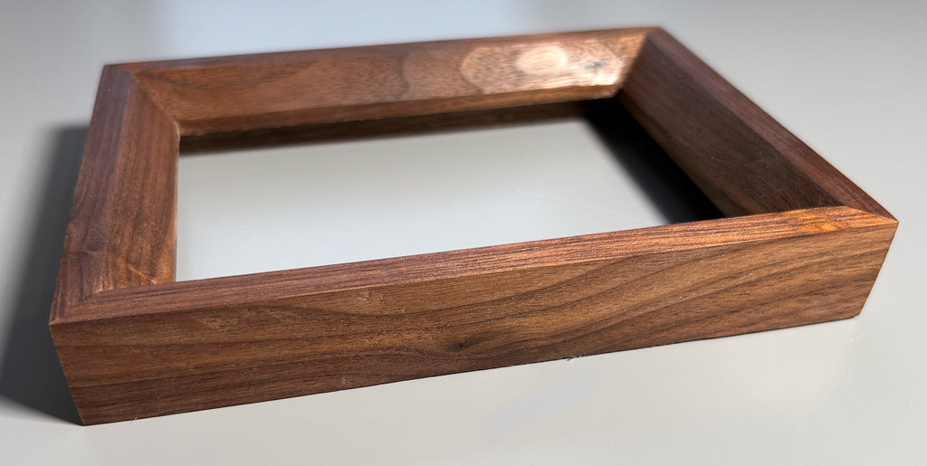 handmade wooden picture frame walnut 4x6 inches