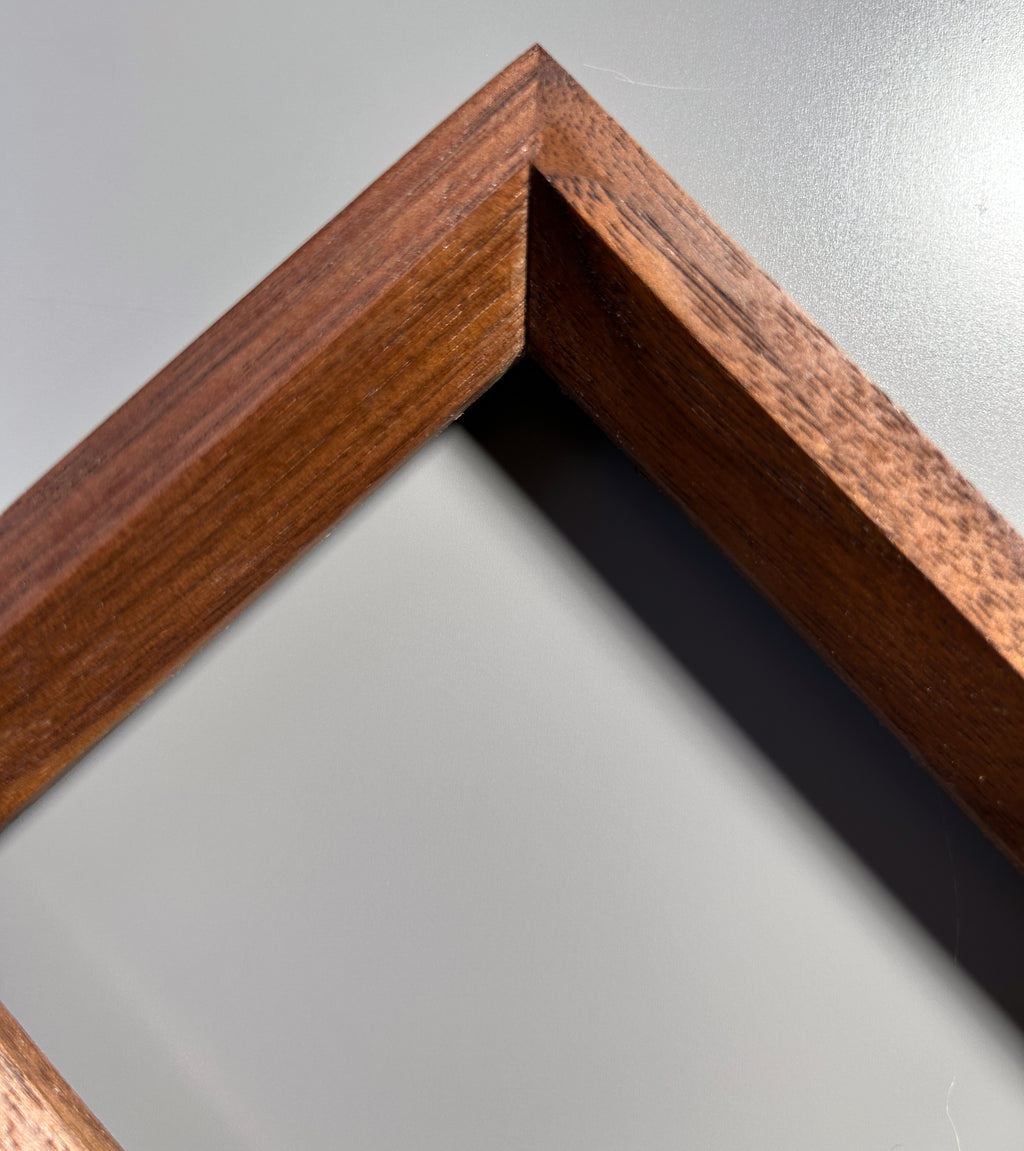 handmade wooden picture frame walnut 4x6 inches