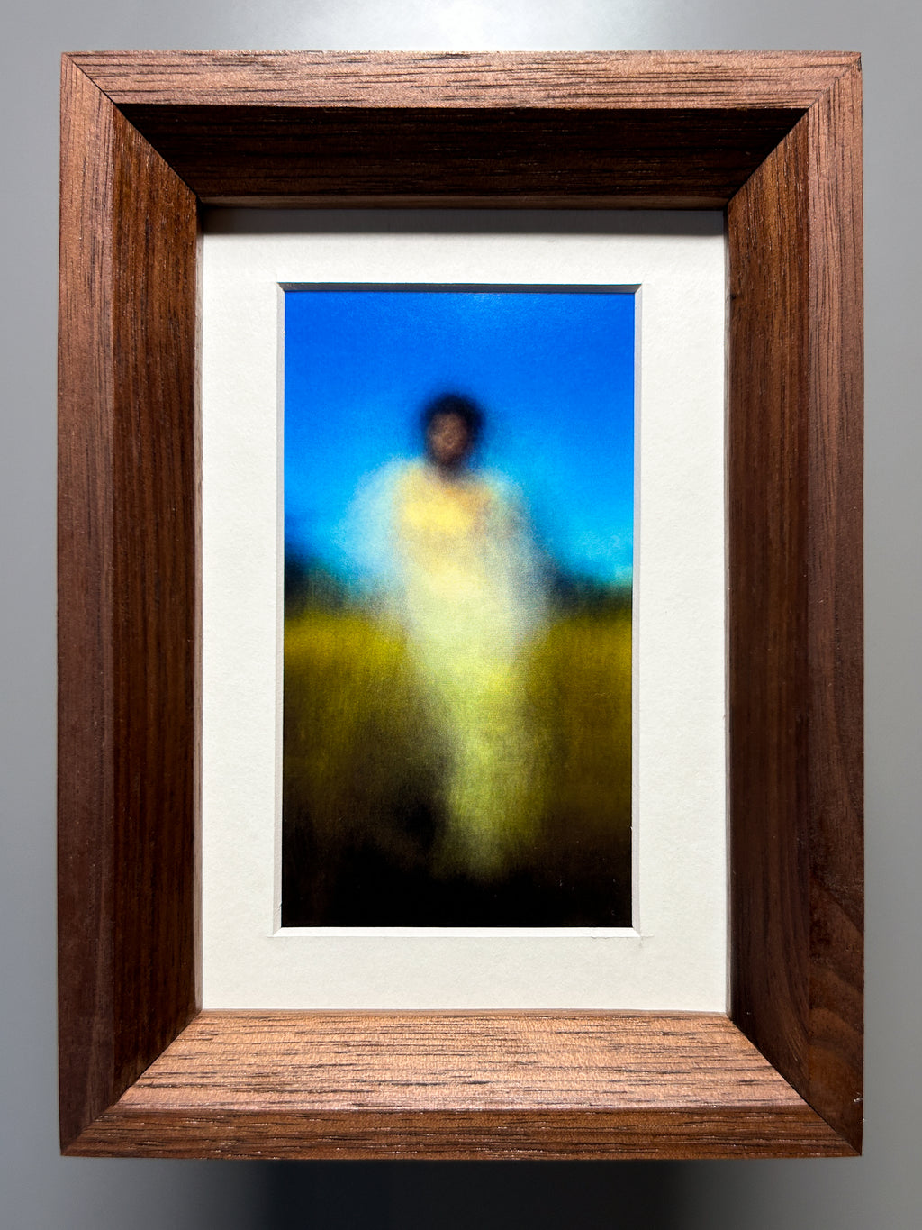 handmade wooden picture frame walnut 4x6 inches