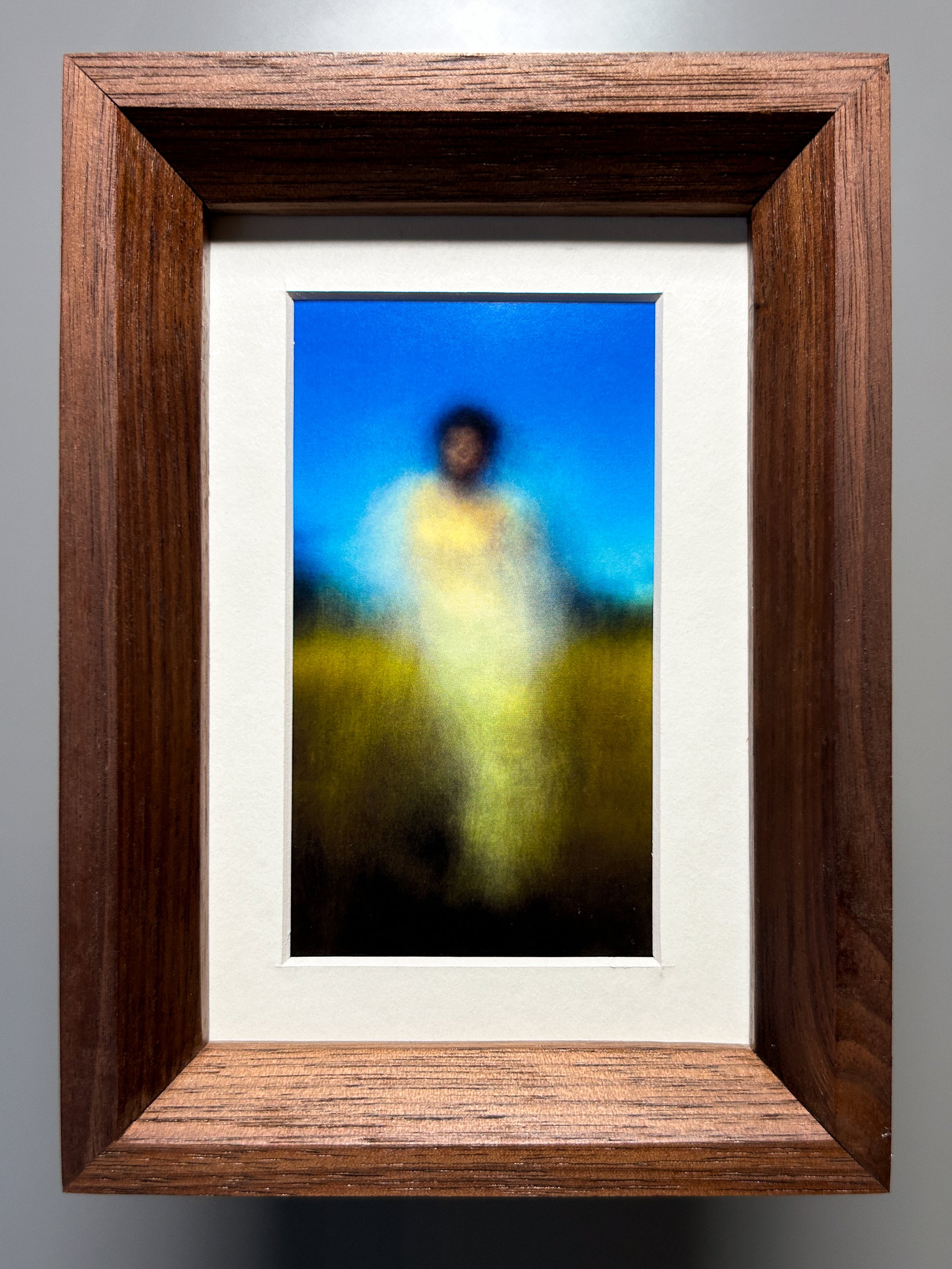 handmade wooden picture frame walnut 4x6 inches