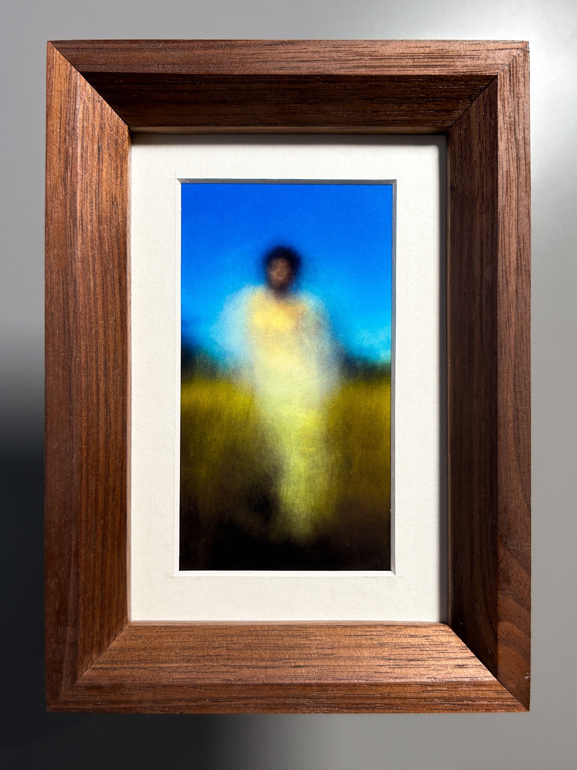 handmade wooden picture frame walnut 4x6 inches