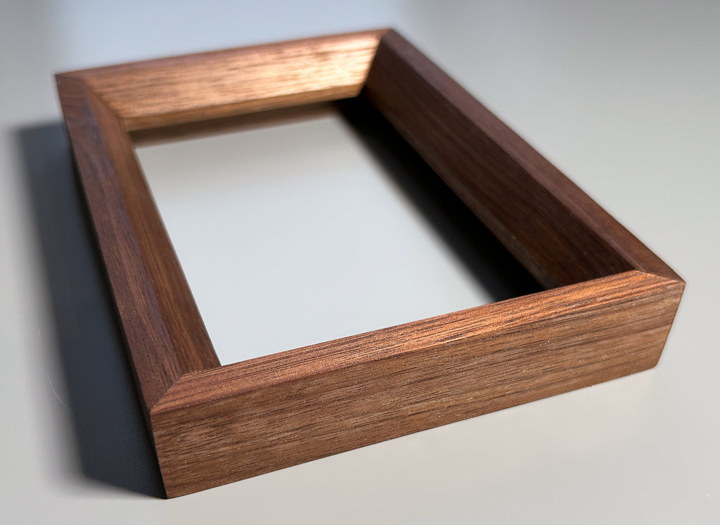 handmade wooden picture frame walnut 4x6 inches