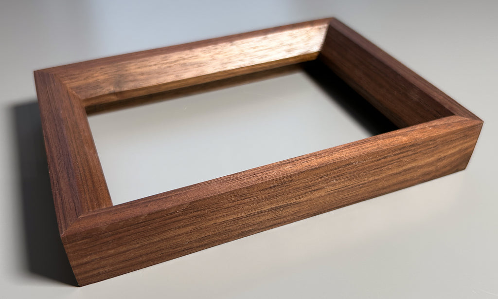 handmade wooden picture frame walnut 4x6 inches