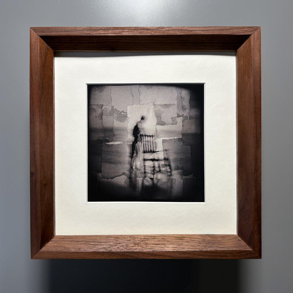 natural wood grain picture frame walnut 10x10 inches