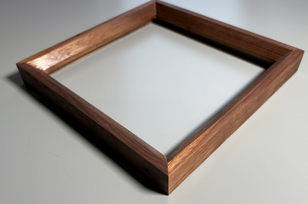 natural wood grain picture frame walnut 10x10 inches