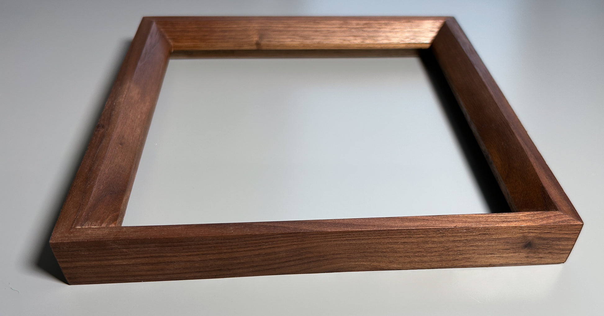 natural wood grain picture frame walnut 10x10 inches