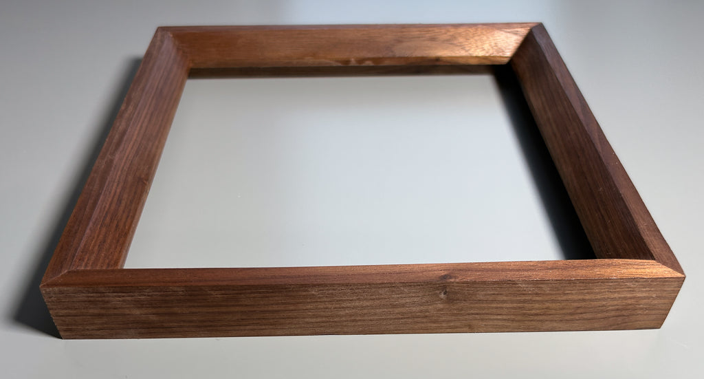 natural wood grain picture frame walnut 10x10 inches