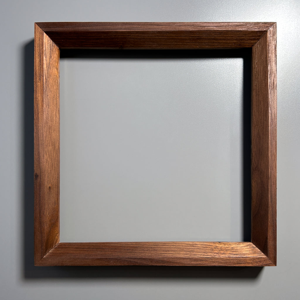 natural wood grain picture frame walnut 10x10 inches
