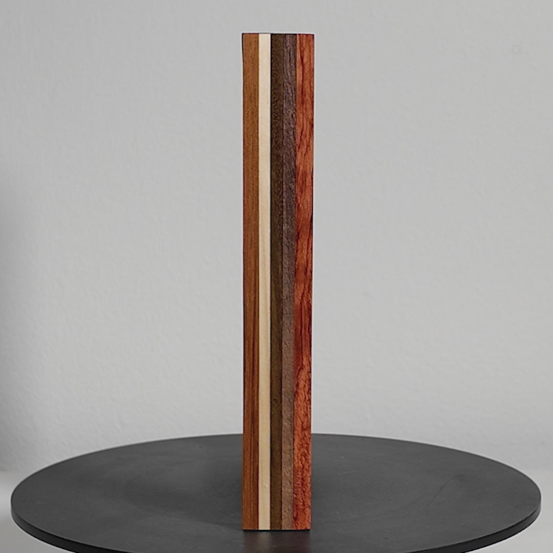 Handmade exotic wood picture frame crafted in Europe 5x7 inches