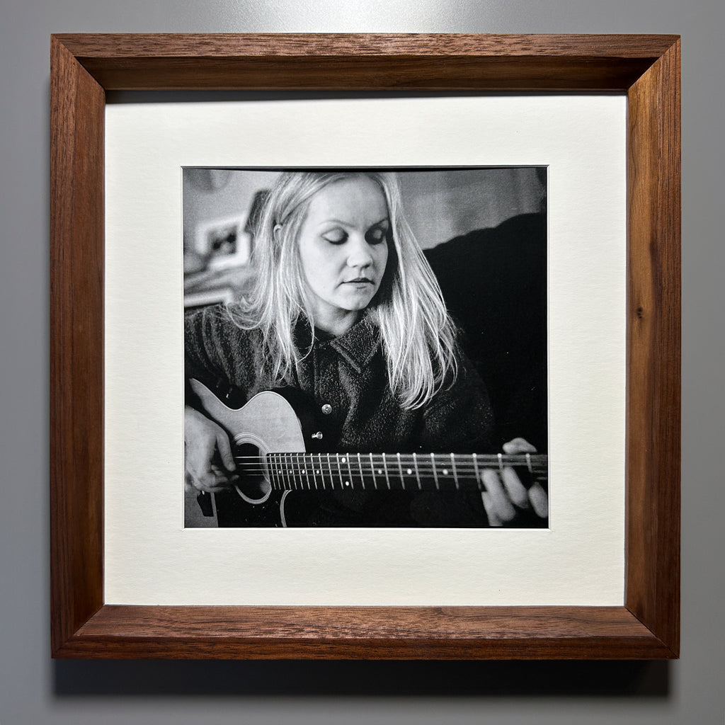 solid wood frame handcrafted by artist walnut 12x12 inches