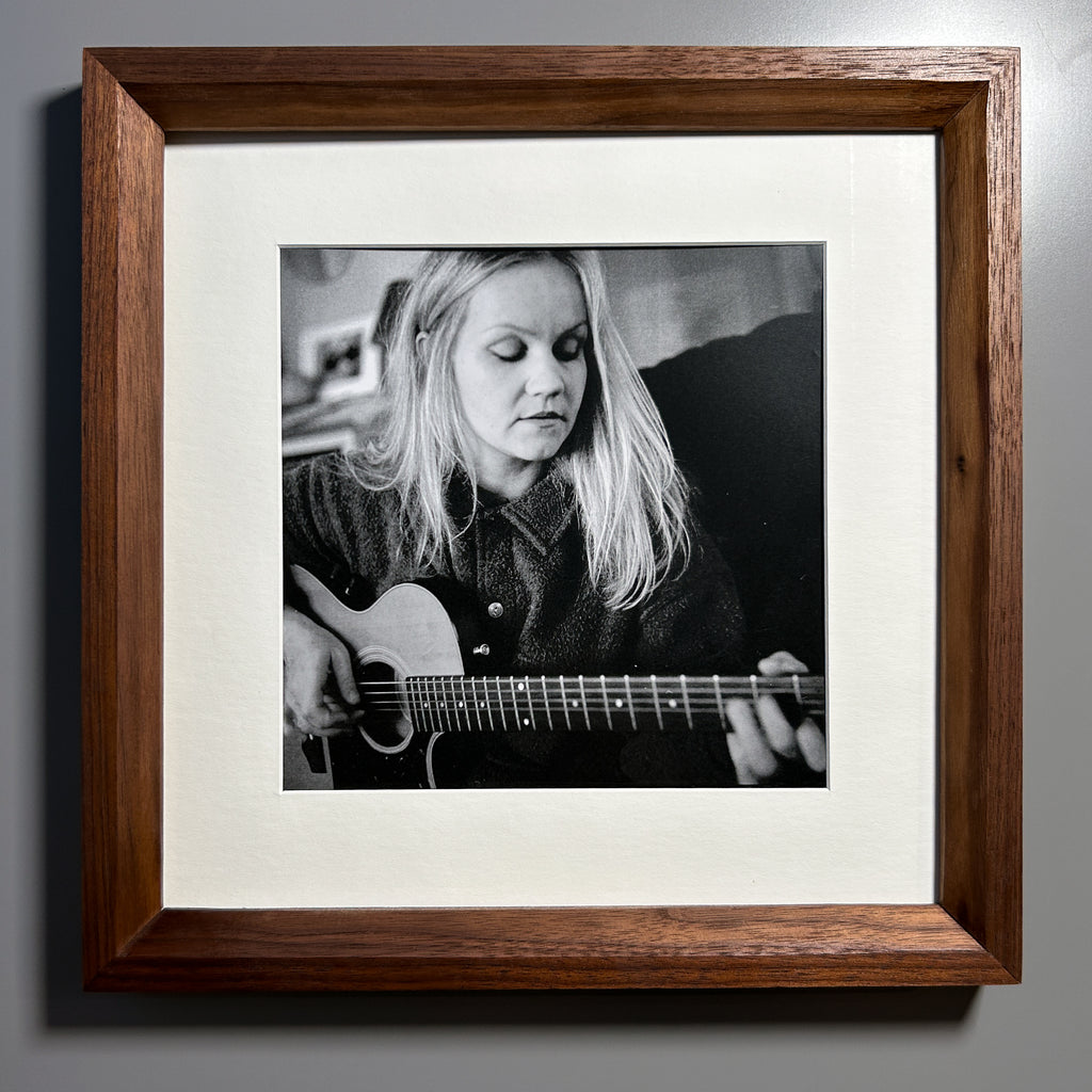 solid wood frame handcrafted by artist walnut 12x12 inches