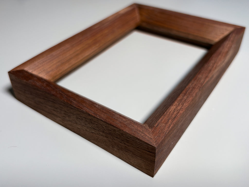 sustainably sourced exotic wood frame walnut 4x6 inches