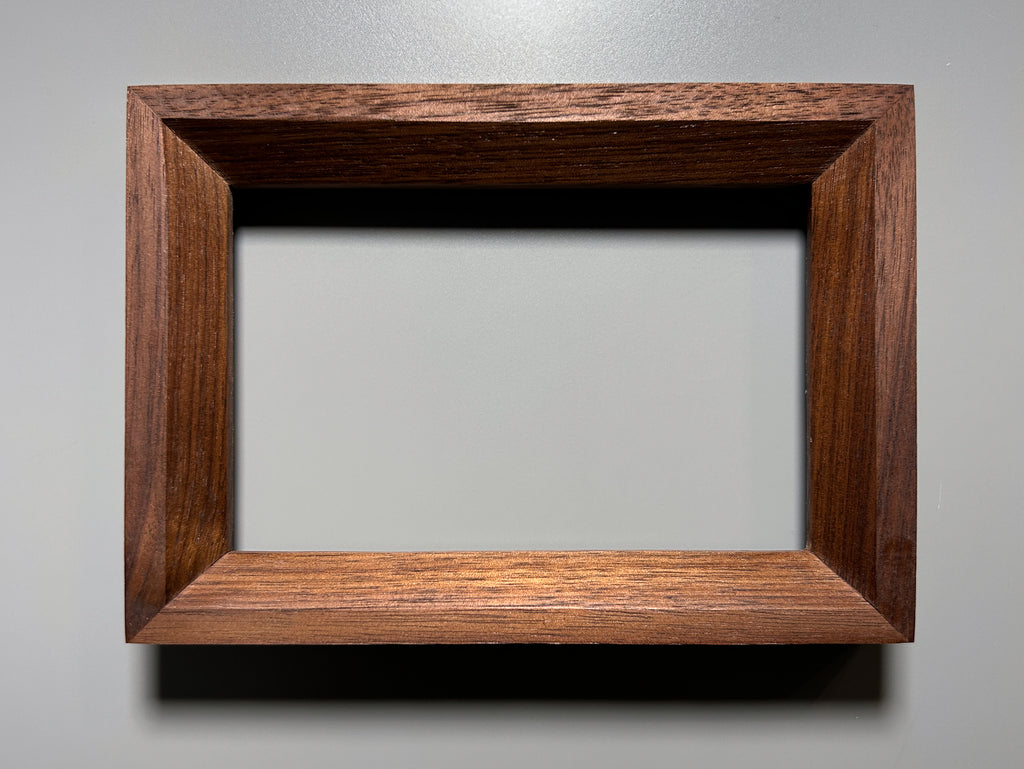 sustainably sourced exotic wood frame walnut 4x6 inches