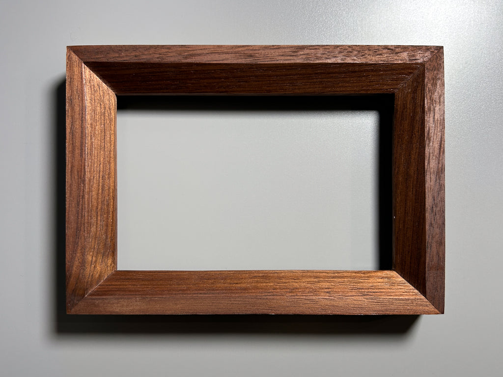 sustainably sourced exotic wood frame walnut 4x6 inches